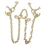 waltyotur 70 Chain Tow Chain Grade V-Bridle with RJT Cluster Hooks Tow Truck Winch Cable Pull Wrecker 5/16 Short Pitch Chain