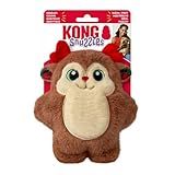 KONG Holiday Snuzzles Dog Toy – Plush Seasonal Characters, Full-Body Squeaker, Soft Holiday Cuddle Toy for Indoor Play (Reindeer, Small)