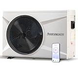 Aquastrong Inverter Swimming Pool Heat Pump, 75,000 BTU 21,000 Gallons Electric Pool Heater for Above Ground and Inground Pool, WiFi Capable Timer, Heating and Cooling Pool Heater 220V