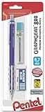 Pentel Graph Gear 800 Mechanical Drafting Pencil, 0.7mm, Blue Barrel with Lead and Small (PG807LZBP)