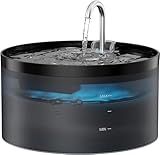 Cat Water Fountain: 108oz/3.2L Cat Fountain Super Silent Pet Drinking Dispenser - Water Fountains for Kitty Indoor - Quiet Pump and Faucet Design - Suitable for Cats and Dogs - BEMOONY