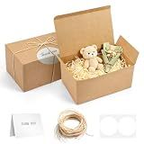 Durlaxi Brown Kraft Gift Boxes with Lids 8x5x4in, 10 Pack, Recyclable