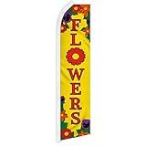 Flowers Swooper Feather Advertising Flag - Perfect for Florists, Event Planning, Shops