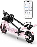 Joyhis Electric Scooter with Seat for Adults, 350W Foldable Commuter Escooter with 19MPH Top Speed, 15 Miles Range, 8.5" Solid Tires, Smart App Control, Dual Brakes