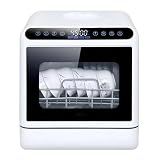 Dishwasher Tabletop Dishwasher Portable Small Fully Automatic 4 Washing Modes and Drying Function Can be connected to the faucet and manually filled with water