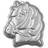 Wilton Party Pony Cake Pan, Aluminum Shaped Bakeware for Kids’ Cakes, Durable, Even Heating, Rust-Resistant, Includes Decorating Guide, Package May Vary