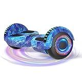 Commugo Kids Scooter with Bluetooth Speaker & Corlorful LED Lights, Dual 250W Motor 7.5 Mph Speed, Gifts for All Ages