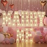 imprsv Marry Me Light Up Letters Yellow Light Marry Me Signs 3FT for Proposal Engagement Wedding Decor