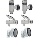 Wauebuly 1.25 "to 1.5" Model B Hose Adapter with Hose Bracket and Plunger Valve Replacement for Above Ground Pool Setup and Pool Sand Filter Pump (2)