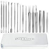16 Pcs Pimple Popper Tool Kit Blackhead Remover, 410 Grade Stainless Steel