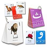 Arabic Alphabet Flash Cards for Kids Toddler and Adults, Arabic First Words, Letter Recognition, Homeschool Learning, Arabic Teacher