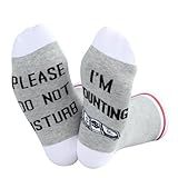 ZJXHPO Accountant Crew Sock I’m Counting Novelty Sock CPA Sock Accrual Sock Certified Public Accountant Gift (Disturb Counting Sock)
