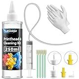 Osinkjet Printhead Cleaning Kit for Epson, 250ml Printer Cleaning kit for HP, Print Head Cleaning Solution for Canon, Printer Head Cleaner for Brother Inkjet Printers Nozzle