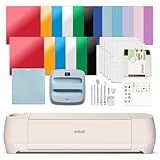 Cricut Explore 4 - Smart Cutting Machine (Seashell) | Engagement Plus Bundle - Includes EasyPress 3 Heat Press (9x9) + Mat, Tote Bag, Material Samplers, Machine Mat, Pens, Tools, & 25 Digital Images