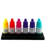 ﻿ Gold, Silver & Platinum Testing Kit 10k 14K 18K 22K .999 .925 Silver Platinum Solutions with 2x4 Test Stone Precious Metal Tester Real/Fake Check Analysis Kit