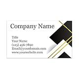 Custom Printed Business Cards - Thick Sturdy Stock - 3.5" x 2" - 100% Made in the U.S.A. (Luxurious, 100)
