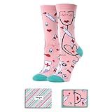 HAPPYPOP Doctor Nurse Socks for Women - Funny Doctors Nurses Gifts Nursing Students Gifts for Female New Nurse Graduation Gift CNA Gift