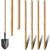 Menkxi 4 Pcs Wooden Shovel Handle Ash Replacement Handle for Long D Handle Shovels Replacement Tool Handle