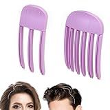 Hair Volume Clip 2 Pack for Fluffy Hairstyles, No-Crease Hair Volumizing Clip Comb, Root Lifting Volume Booster Tool for Full, High Crown Look, Ideal for Blow-Dry Styling for Men & Women