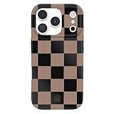 VELVET CAVIAR Case for iPhone 17 Pro | Compatible with MagSafe | 10ft Drop Tested | Protective Designer Cases | Mocha Vibe Checkered