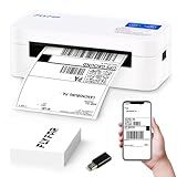 Bluetooth Thermal Shipping Label Printer, Wireless 4x6 Label Printer for Small Business, Compatible with Android, Windows, iPhone, Mac, Widely Used for Amazon, Shopify, Ebay, USPS, Etsy,FedEx (White)