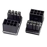 cablecc ATX 8Pin Female to 8pin Male 180 Degree AngledPower Adapter for Desktops Graphics Card