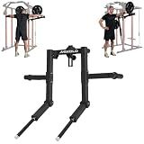 Mikolo Lateral Raise Attachment for Squat Rack, Standing Lateral Raise Machine with 1" Holes, Power Rack Cage Attachment, Upper Body Strength Training Machine for Home Gym (Black)