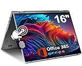jumper 2 in 1 Laptop, 16 inch Convertible Laptop Computer with IPS FHD 360 Degree Touchscreen, 640GB Storage, 16GB RAM, Fingerprint Reader, Backlit Keyboard, Celeron N5095, 53.2WH, WiFi 6