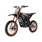 Electric Dirt Bike for Teens Adults, Peak 2500W Electric Motorcycle with 48V/21AH Removable Battery, 35MPH & 34Miles Range, 14"/12" Fat Tire, Dual Braking & Suspension, UL Certificate (Orange)