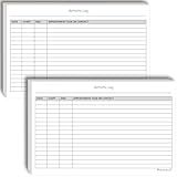 Activity Log Notepads(2 Pack, 50 Pages Each) Pad Planners to List a Task, Action or Contact. A Versatile Work Tool to Track Time & Office Productivity. 8.5 X 5.5, A5 Sheets. Made in the USA.