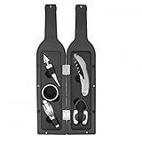 Home Innovations Wine Bottle Shaped Tool Set (5pc), 13 x 3.3 x 3.2 inches