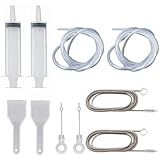 10 PCS Refrigerator Drain Cleaning Tool Include 1.5m Flexible Refrigerator Scrub Brush Flexible Feeding Tube Brush,Syringe Shovel Plug Rod, Water Dispenser Cleaning Kit