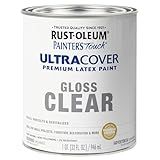 Rust-Oleum 242057 Painter's Touch Latex Paint, Quart, Gloss Clear,1 Quarts (Pack of 1)