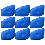 9PCS Blue Soft Scraper Vinyl Wrap Tools Corner Squeegee Scraper for Window Tinting, Vinyl Wrapping (Soft Blue)