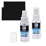 Camkix Lens and Screen Cleaning Kit - 2X Cleaning Spray 2X Microfiber Cloth - Perfect to Clean The Lens of Your DSLR and Compatible with Your Camera, Smartphone, Tablet, Notebook, etc.