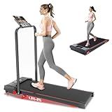 Ecogou Walking Pad with Handle Bar and Incline, 3 in 1 Under Desk Treadmill with Hiking Mode, 2.5HP Low Noise Walking Treadmill Pad with Remote Control,Portable Treadmills for Home Office, Led Display