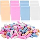 480 Pieces Makeup Wedges Sponges Cosmetic Triangle Makeup Sponges for Foundation Mini Applicator Latex Tools Accessories Powder Liquid Eye Shadow, 4 Colors