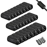 24 Pcs Ferrite Ring Core EMI Noise Suppressor Clip-On Filter (3.5mm/5mm/7mm), Snap-On Interference Reducer for USB, Audio, Video, Charging & Data Cables, Improves Signal Quality