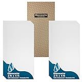 Genesis 2ft x 4ft Smooth Pro White Ceiling Tiles - Easy Drop-In Installation – Waterproof, Washable and Fire-rated - High-Grade PVC to Prevent Breakage - Package of 10 Tiles