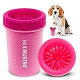 Dexas Pink Medium Dog Paw Cleaner, MudBuster - Premium Quality Pet Supplies and Dog Accessories for Dogs, Easy to Use, Mess Free, BPA Free, Patented Product