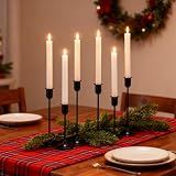 Black Taper Candle Holder 6 PCS, Vintage Candle Stick Candlestick Holders
