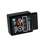 yorpyep Car OBD2 Bluetooth Diagnostic Tool, Wireless Reset and Clear Fault Codes Device, OBDII Engine Light Eliminates Scanner with Exclusive App, Universal for iOS & Android & Windows (Black)