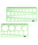 Mr. Pen- Circle Template, 2 Pack, Measuring Geometry Ruler