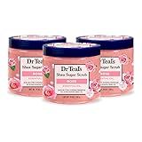 Dr Teal's Shea Sugar Body Scrub, Rose with Essential Oil, 19 oz (Pack of 3)