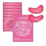 medicube Jelly Eye Mask PDRN Pink Collagen - Hydrogel Eye Patches, 6 Pairs
