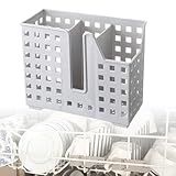 LUTQ Dishwasher Chopstick & Straw Basket - Grey, Ideal for Small Items Dishwasher Utensil Holder, Straw Holder for Dishwasher, Chopstick Holder Keep Your Dishwasher Organized