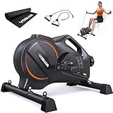 YOSUDA Under Desk Bike Pedal Exerciser, Mini Bike with Bluetooth Portable Foot Cycle Arm & Leg Peddler Machine with 2 Resistance Bands & Non-Slip Mat