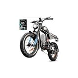 flytor Electric Bike for Adults, 1000W Peak Motor, 48V 15Ah Removable Battery, 20" Fat Tire Ebike for Commuting, Off-Road & Trail Riding, Up to 30MPH, 7-Speed with LCD Display