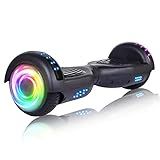 SISIGAD Hoverboard, with Bluetooth and Colorful Lights Self Balancing Scooter