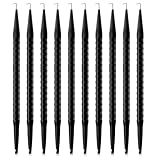 Daifunli 10 Pcs Probe Pick Spudger Tools Bulk Nylon with L-Shaped Wire Hook 7" Length for Telecom Data Communication and Alarm Installers(Black)